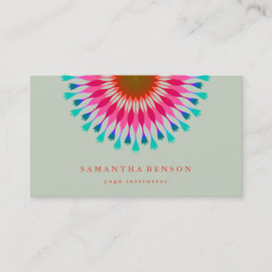Elegant Lotus Flower Logo Yoga Business Card