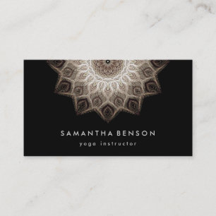 Elegant Lotus Flower Logo Yoga Business Card