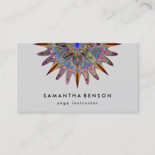 Elegant Lotus Flower Logo Yoga Business Card
