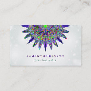 Elegant Lotus Flower Logo Yoga Business Card