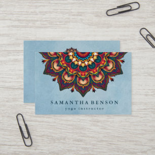 Elegant Lotus Flower Logo Yoga Business Card
