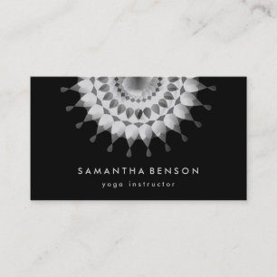 Elegant Lotus Flower Logo Yoga Business Card