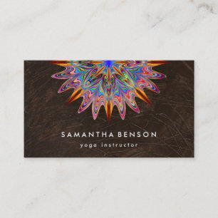 Elegant Lotus Flower Logo Yoga Business Card