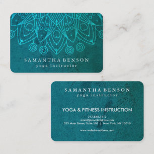 Elegant Lotus Flower Logo Yoga Business Card