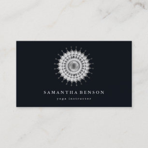 Elegant Lotus Flower Logo Yoga Business Card