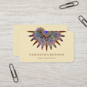 Elegant Lotus Flower Logo Yoga Business Card