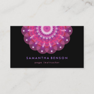 Elegant Lotus Flower Logo Yoga Business Card