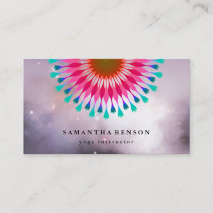 Elegant  Lotus Flower Logo Yoga Business Card