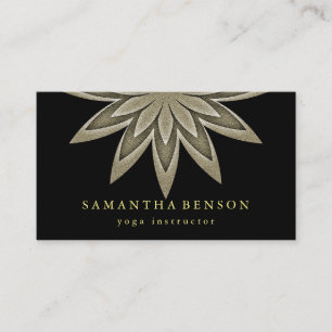 Elegant Lotus Flower Logo Yoga Business Card