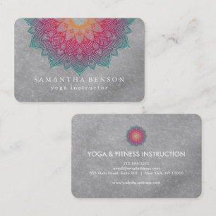 Elegant Lotus Flower Logo Yoga Business Card