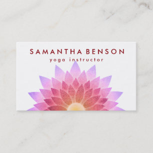 Elegant Lotus Flower Logo Yoga Business Card