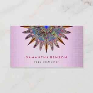 Elegant Lotus Flower Logo Yoga Business Card