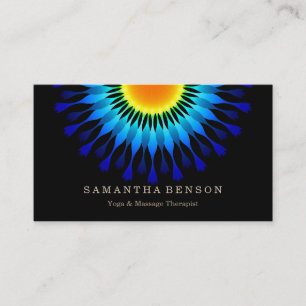 Elegant Lotus Flower Logo Yoga Business Card