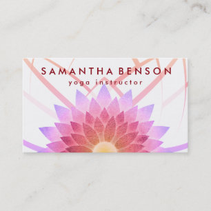 Elegant Lotus Flower Logo Yoga Business Card