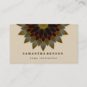 Elegant Lotus Flower Logo Yoga Business Card
