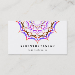 Elegant Lotus Flower Logo Yoga Business Card
