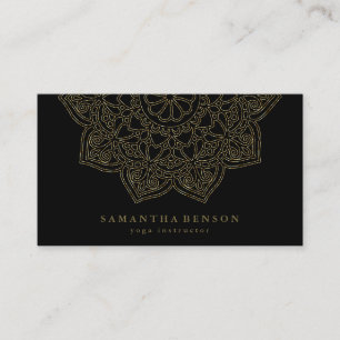 Elegant Lotus Flower Logo Yoga Business Card
