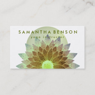 Elegant Lotus Flower Logo Yoga Business Card