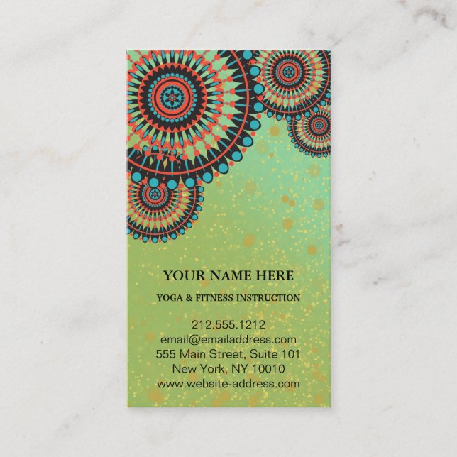 Elegant Lotus Flower Logo Yoga Business Card (Front)