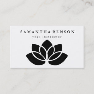 Elegant Lotus Flower Logo Yoga Business Card