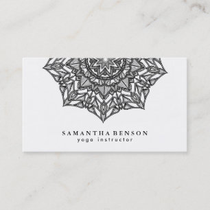 Elegant Lotus Flower Logo Yoga Business Card