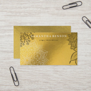 Elegant Lotus Flower Logo Yoga Business Card