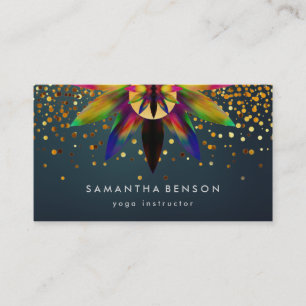 Elegant Lotus Flower Logo Yoga Business Card