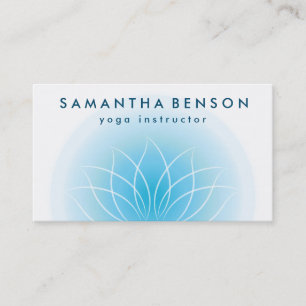Elegant Lotus Flower Logo Yoga Business Card