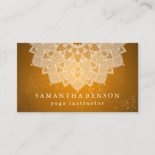 Elegant Lotus Flower Logo Yoga Business Card