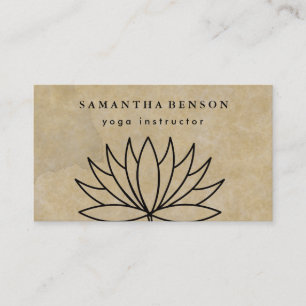 Elegant Lotus Flower Logo Yoga Business Card