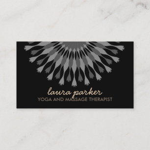 Elegant Lotus Flower Logo Yoga Healing Health Business Card