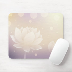 Elegant Lotus Flower Mouse Pad 