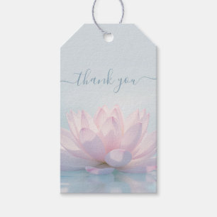 Elegant Lotus Flower Thank You Gift Tags