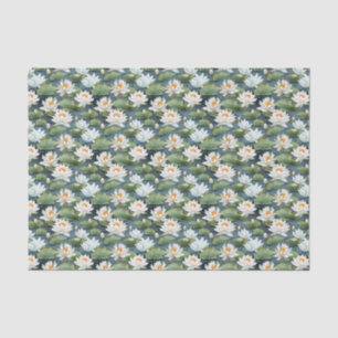 Elegant Lotus flower tiled pattern  Tissue Paper