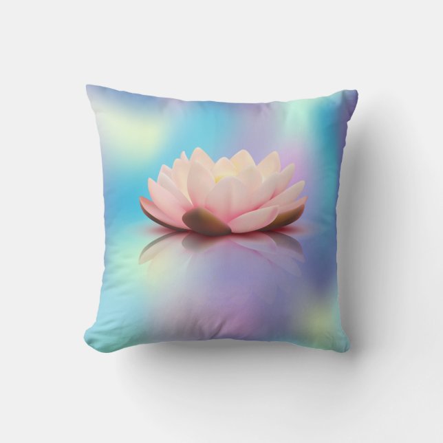Elegant Lotus Holographic Cushion (Front)