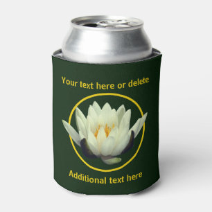 Elegant Lotus Lily Flower Personalised Can Cooler