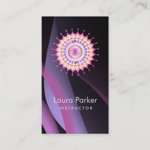 Elegant Lotus Logo Simple Floral Health Healing Business Card