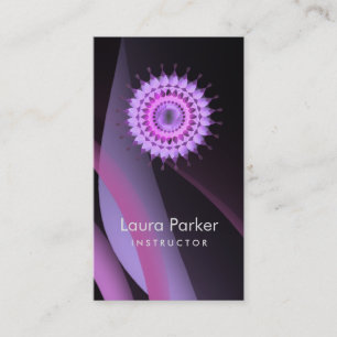 Elegant Lotus Logo Simple Floral Health Healing Business Card