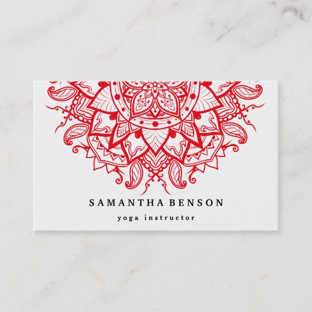 Elegant Lotus Logo Yoga Meditation Wellness Business Card (Front)