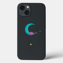 Elegant Lotus Moon Black iPhone / iPad case