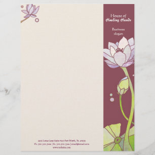 Elegant Lotus Spa or Fashion Business Customised Letterhead
