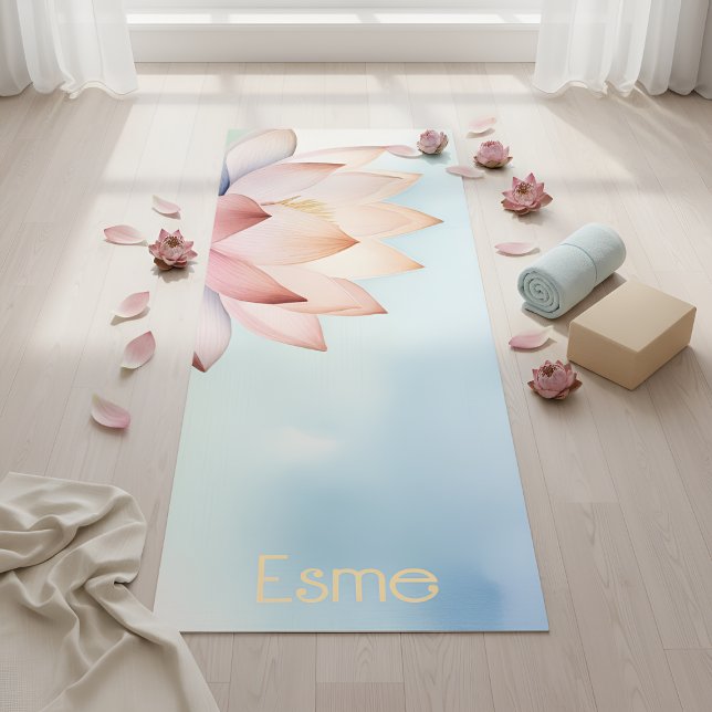 Elegant Lotus Yoga Mat – Minimal & Serene Design (Creator Uploaded)
