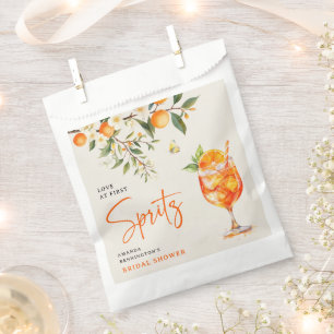 Elegant Love at First Spritz' Bridal Shower Favour Bag