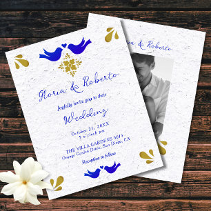 Elegant Love Birds Mexican Wedding Invitation