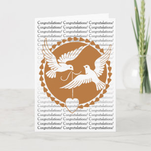 Elegant Love Doves Wedding Congratulations Card