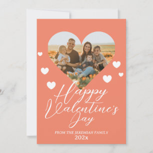 Elegant Love Happy Valentine's Day Family Photo Holiday Card