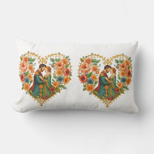 Elegant Love Heart Lumbar Cushion