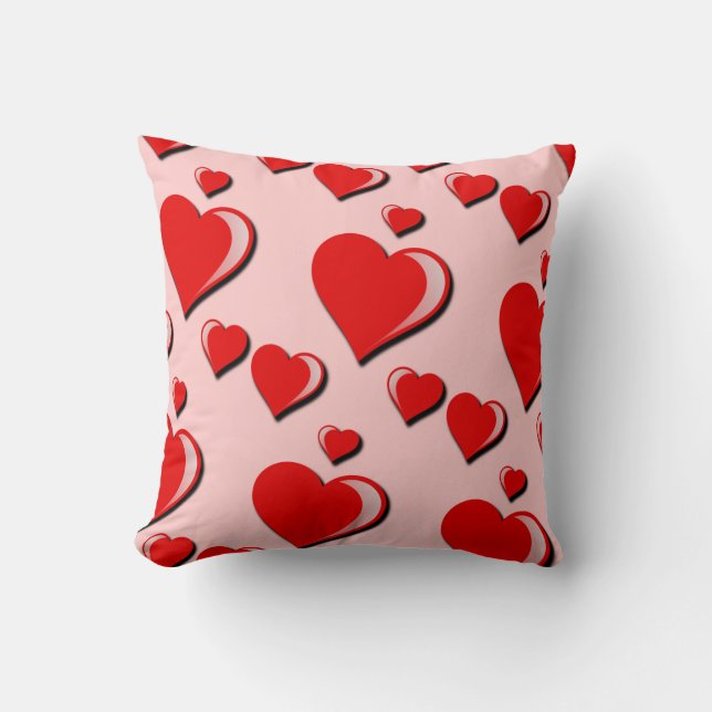 Elegant Love Hearts and valentine's day Cushion (Front)