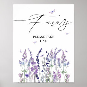 Elegant Love in Bloom Bridal Shower Favours Sign