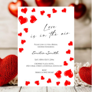 Elegant Love is in the air bridal shower Invitation